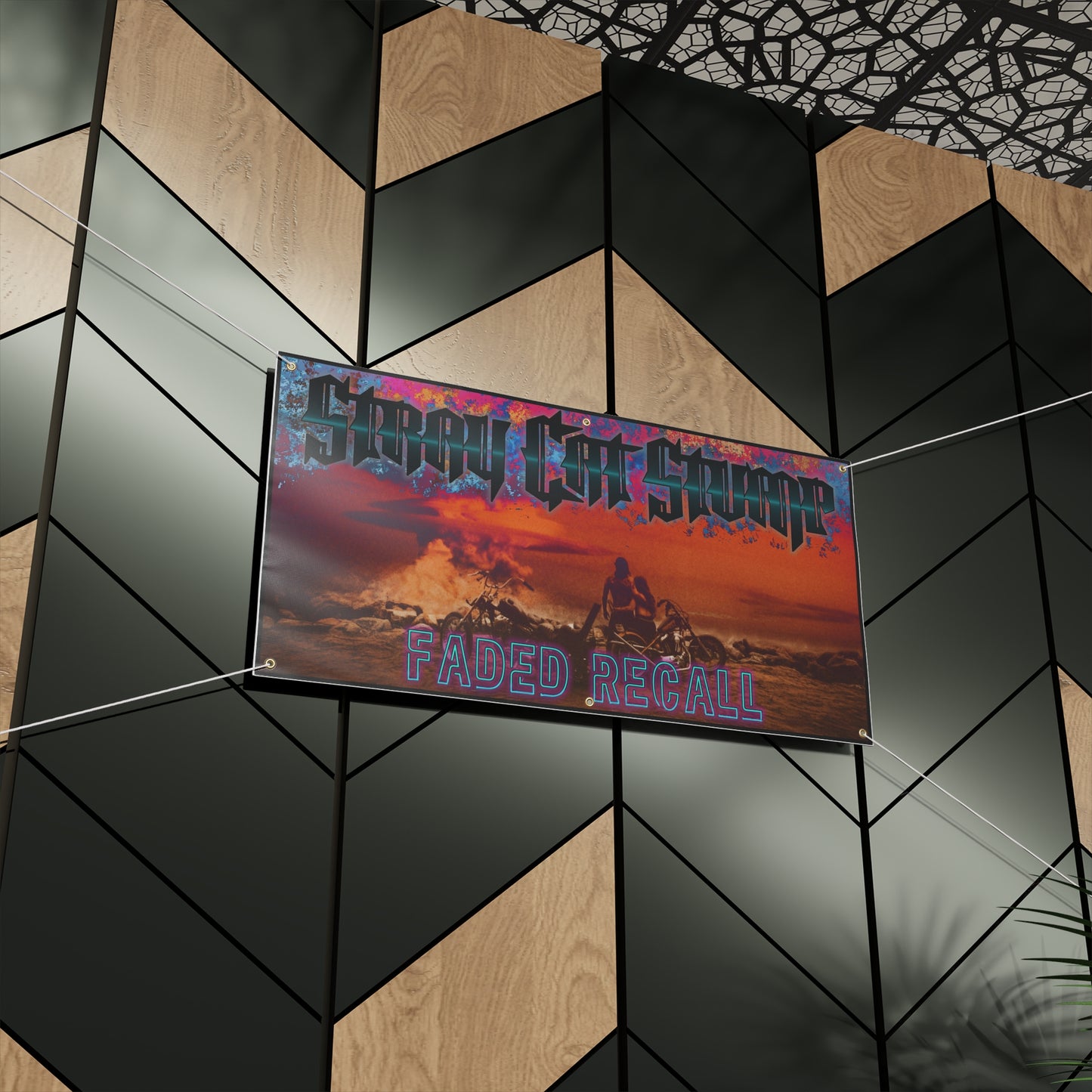 faded recall vinyl banner
