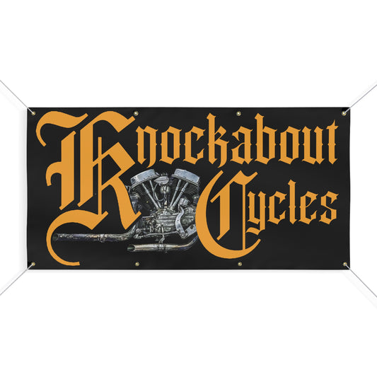 Knockabout Cycles vinyl banner