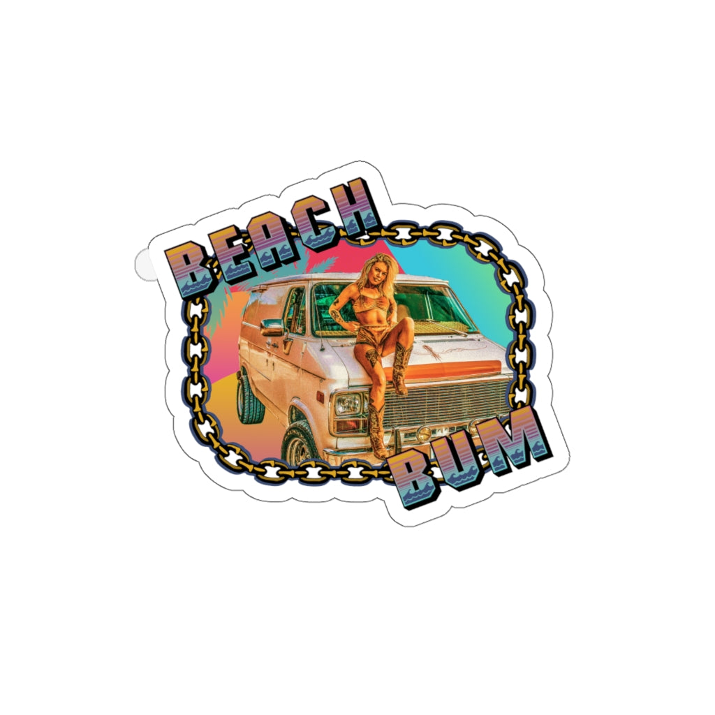 Beach bum sticker